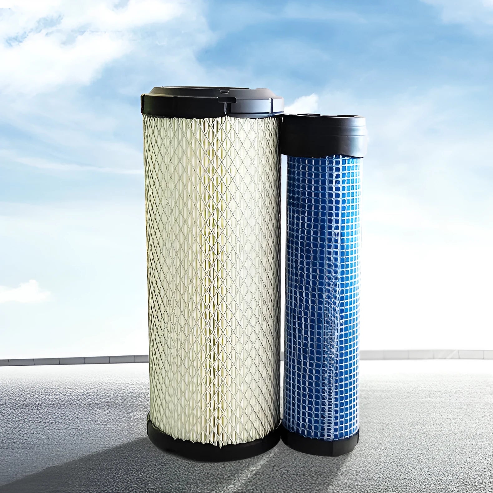 Donaldson 1027 model large cylindrical air filter with folding filter element