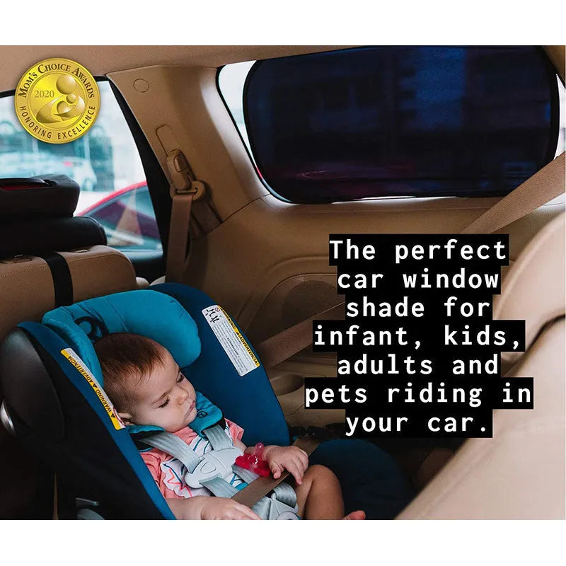 PVC glass full sunshade curtain for car window with 80gsm mesh and electrostatic film