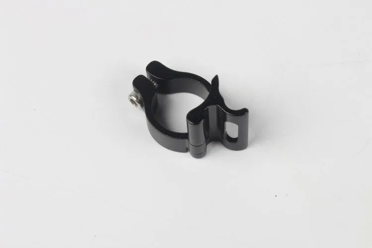 Black aluminium alloy vehicle clamp ring with 28.6mm diameter for bracket mounting