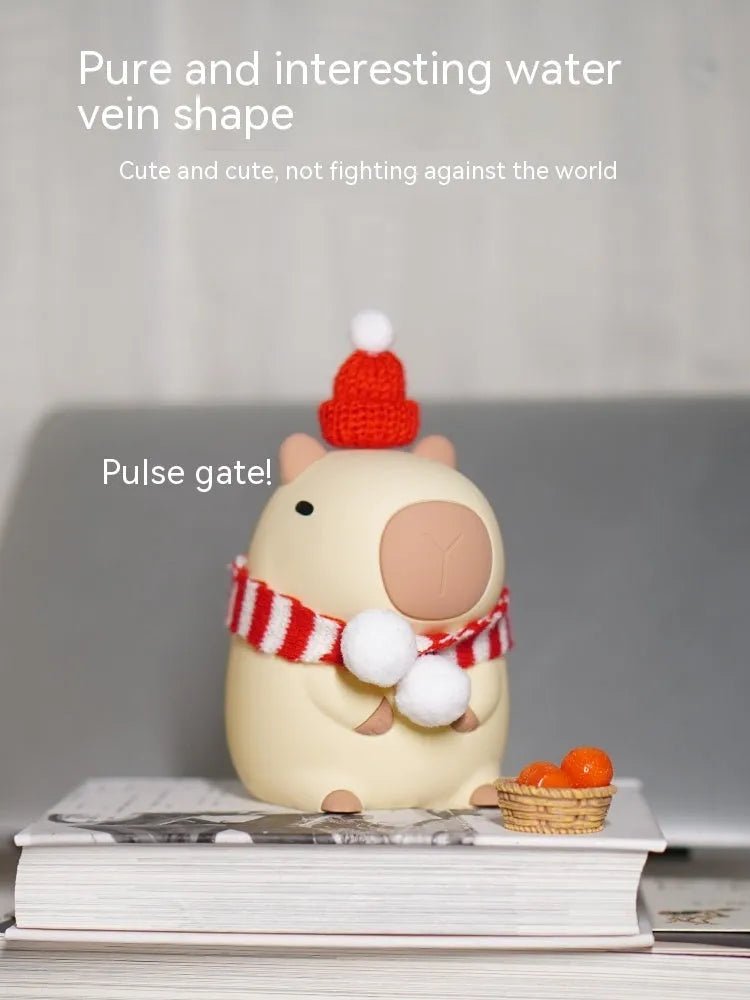 Capybara animal shaped small night lamp decoration with USB charging port