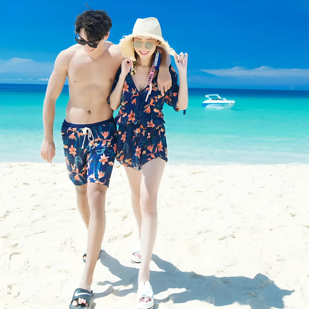 Plus size belly covering one-piece swimsuit in tight fit, polyester and spandex, colour 8202-8, front view