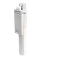 Bluetooth selfie stick tripod folded and extended on white background, black colour, plastic construction