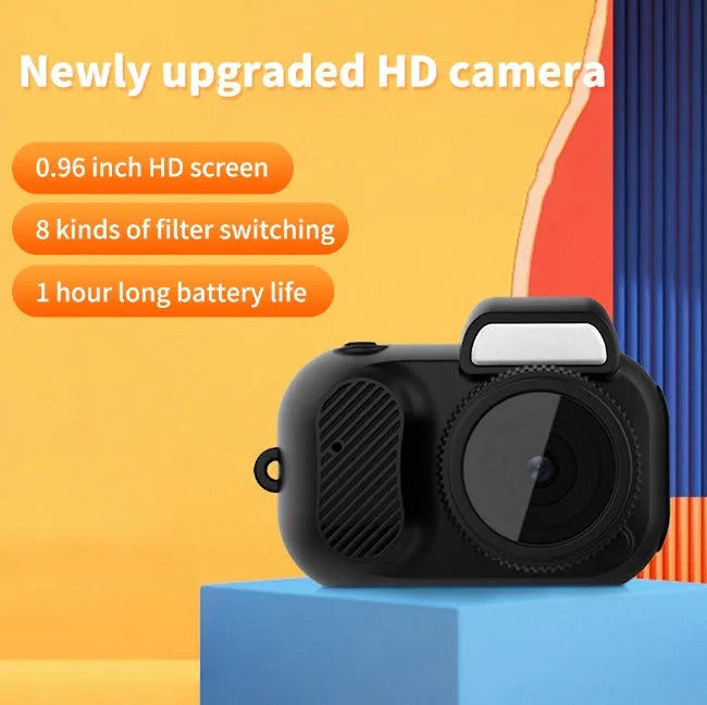 Black Y3000 HD outdoor sports camera with small display screen on a compact body