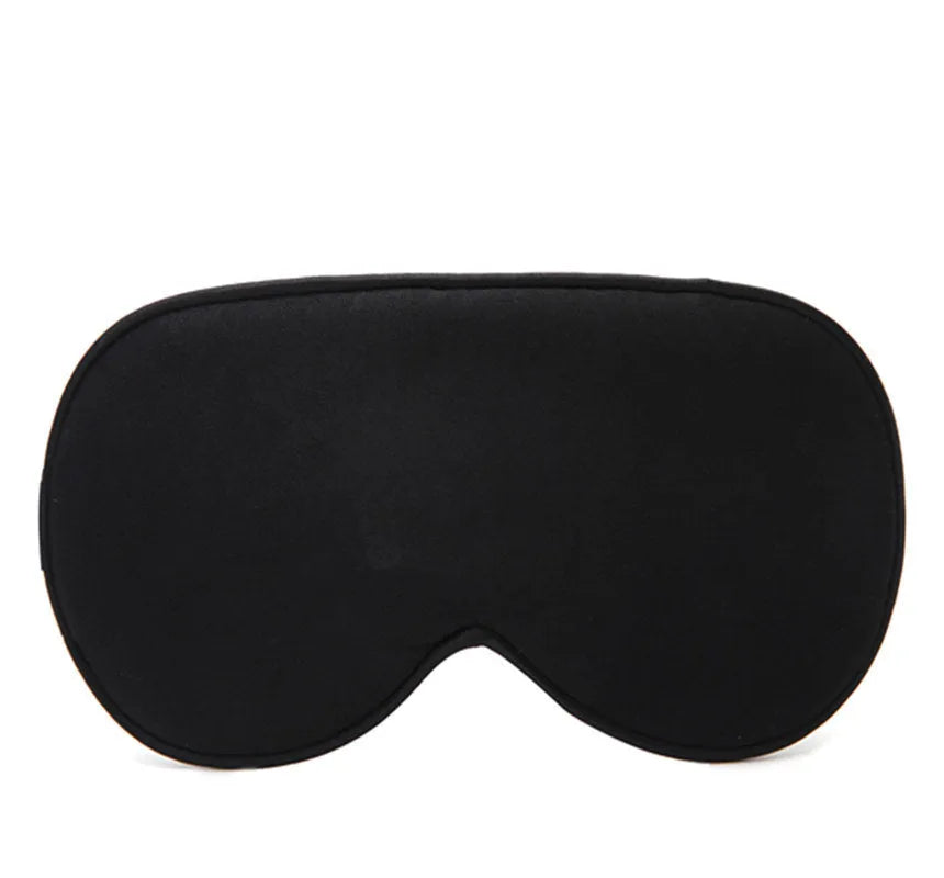Double-sided mulberry silk sleep mask with embroidered print in various colours.