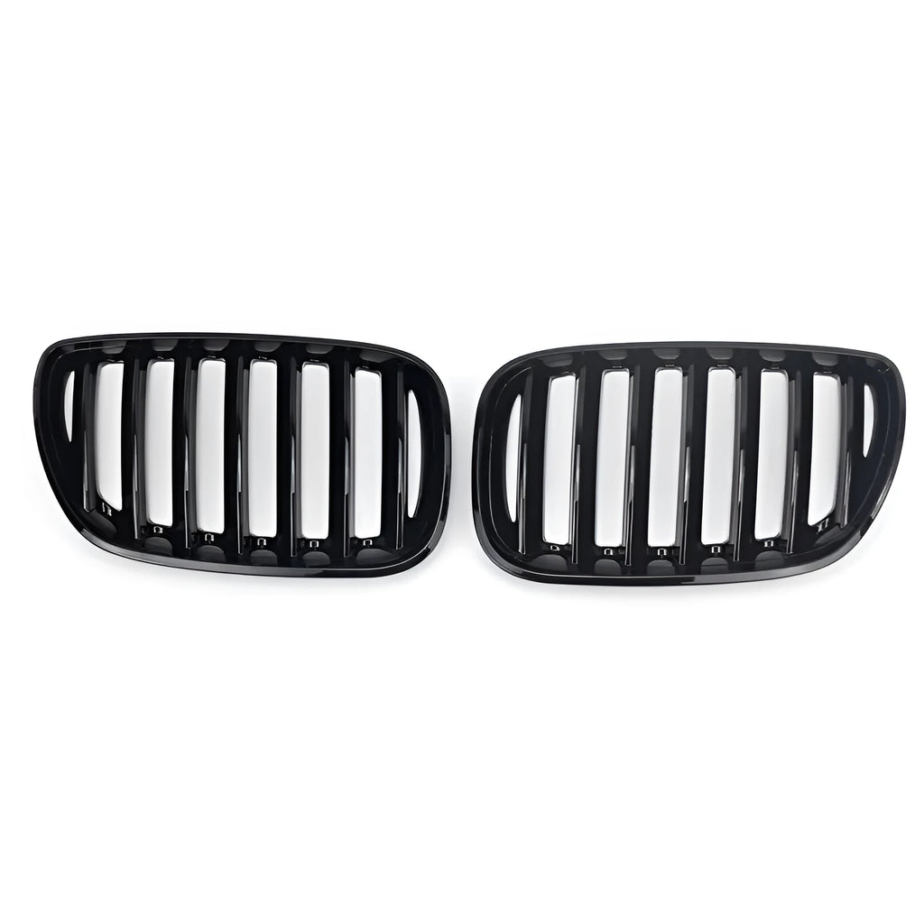 Bright black ABS plastic grid mesh grille for BMW X5 centre bumper replacement