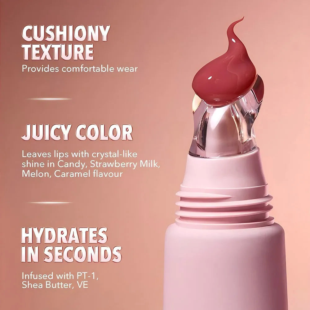 4-colour brightening lip balm moisturising exfoliating long-lasting lip gloss for women