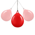 Red water filled PVC boxing reaction ball with hook rope for speed training