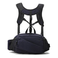 Unisex nylon waist backpack in Army Green colour with adjustable strap for outdoor travel.