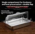 Stainless steel commercial display box with multiple grid configurations for food presentation