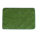 Green realistic dog grass pee training pad with waterproof backing, shown in small, medium, and large sizes.