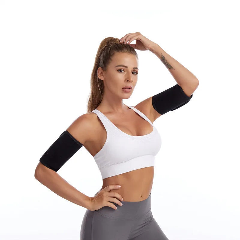 Polyester cotton sweat armband in black silver for running and fitness