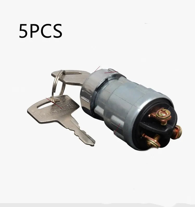 Pure copper vehicle ignition switch with key for trucks and forklifts