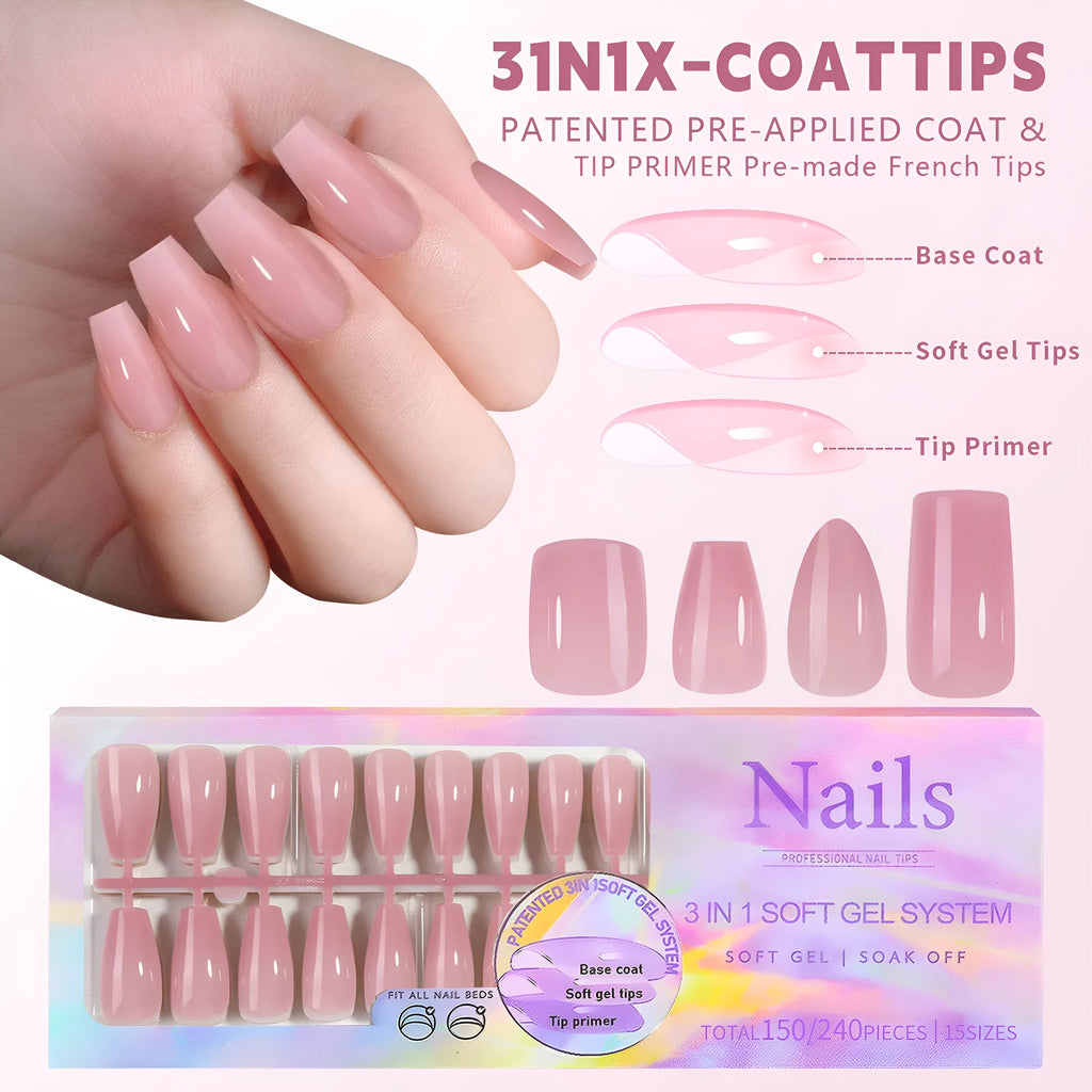 Nude seamless removable nail stickers in multiple colour options for ladies