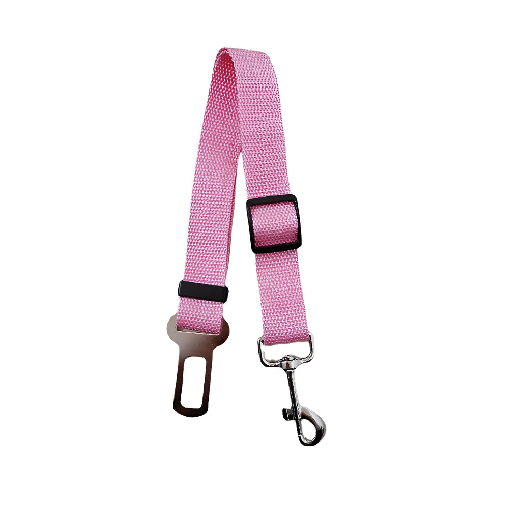 Retractable pet car safety belt in army green nylon with adjustable length for vehicle travel