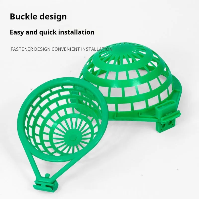 Plastic bird nest in green, split design for easy cleaning, suitable for small birds