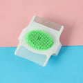 Blue and green multifunctional pet comb grooming tool with floating hair removal system