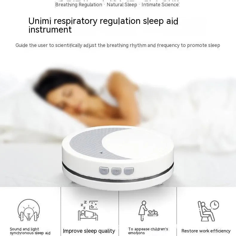 White ABS plastic sleep aid instrument with USB plug-in power connection