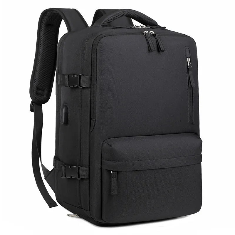 Dry wet separation backpack Oxford cloth polyester lining solid colour beige black gray pink