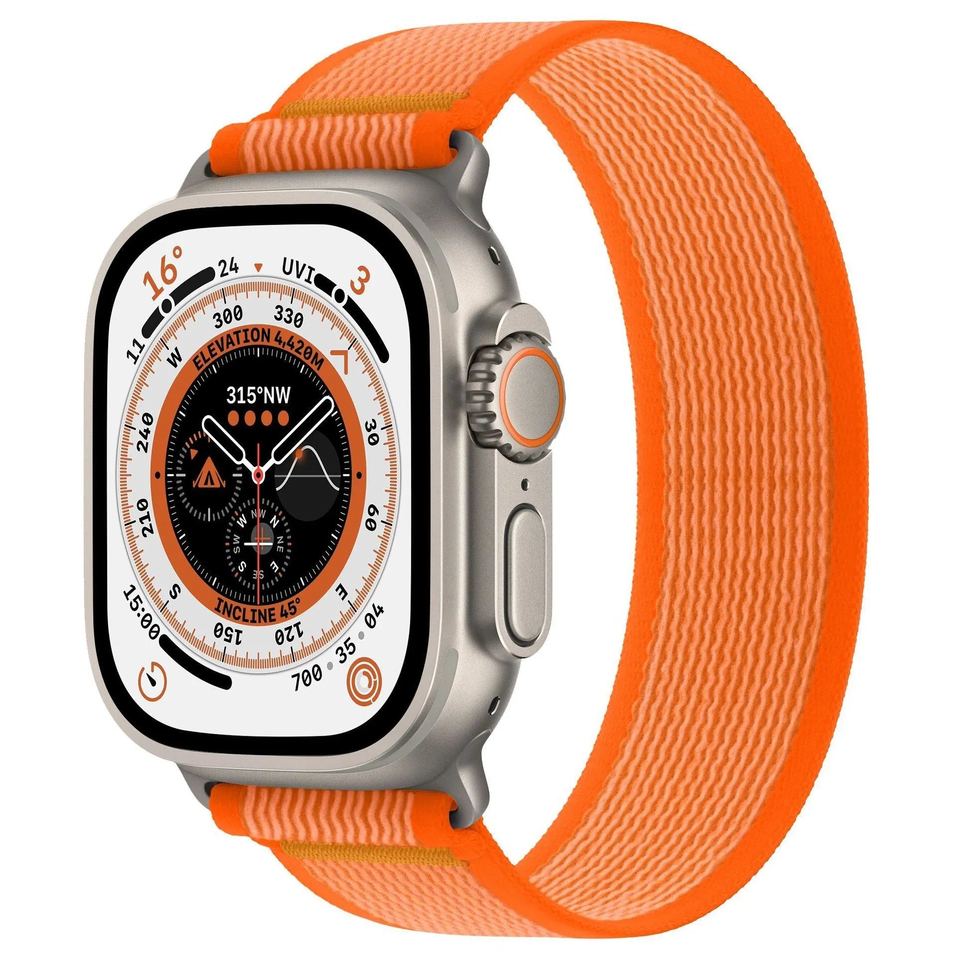 Wild Diameter nylon Apple Watch replacement strap with single ring buckle in multiple colour options.