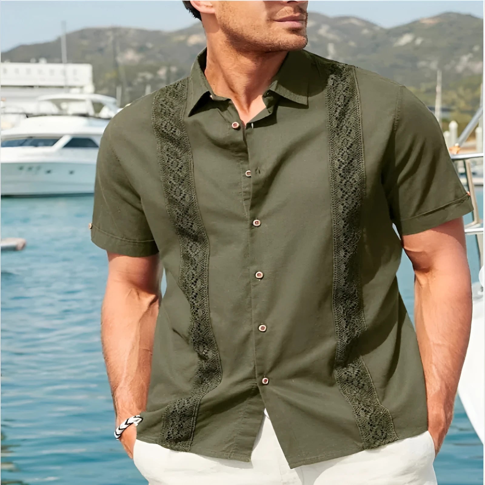 Plus size men's digital print short sleeve shirt with flower pattern, polyester stretch fabric, cardigan style, summer leisure wear
