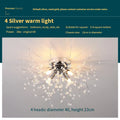 Dandelion pattern crystal ceiling lamp with wrought iron frame and chrome finish