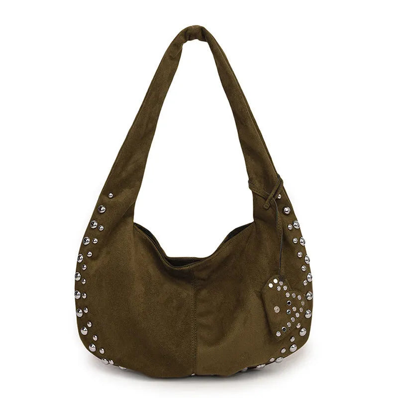 Soft plush retro tote handbag for women in a choice of five colours.