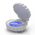 Retro vinyl record player shaped shell lamp with LED lighting in blue colour option