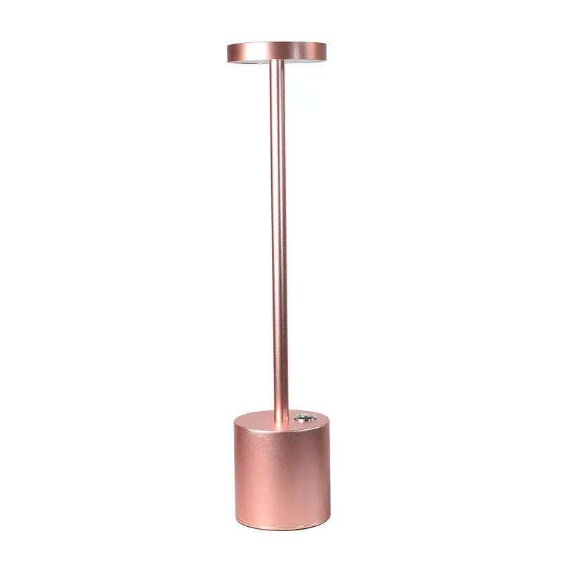 Aluminium LED rechargeable touch lamp in choice of five colours with dimming control