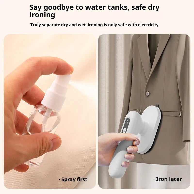 White plastic shell wireless mini portable pressing machine with 3-step thermostat and USB power