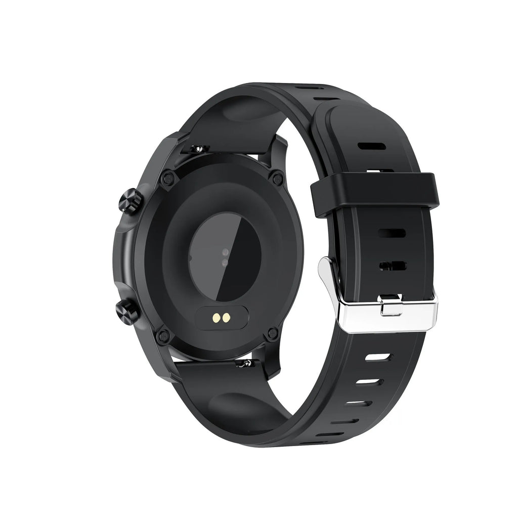 Youth2 black body temperature smart bracelet with zinc alloy case on a wrist.