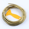 Interior gap decoration line for GM central control panel in electroplated silver, 8x3mm PVC anti-collision strip