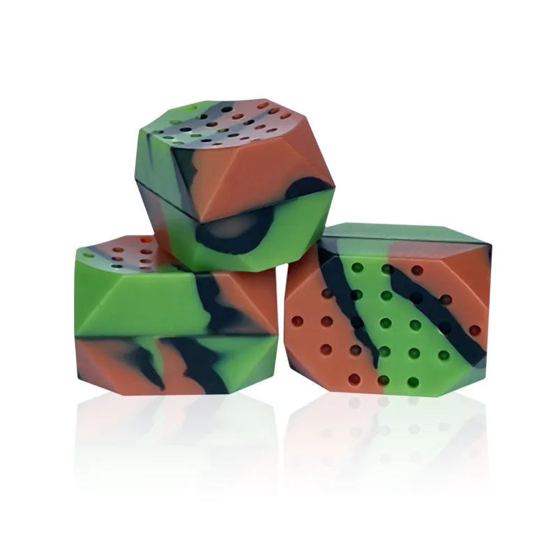 Transparent package containing two camouflage pattern silicone jaw exercise balls