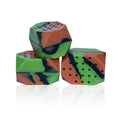 Transparent package containing two camouflage pattern silicone jaw exercise balls