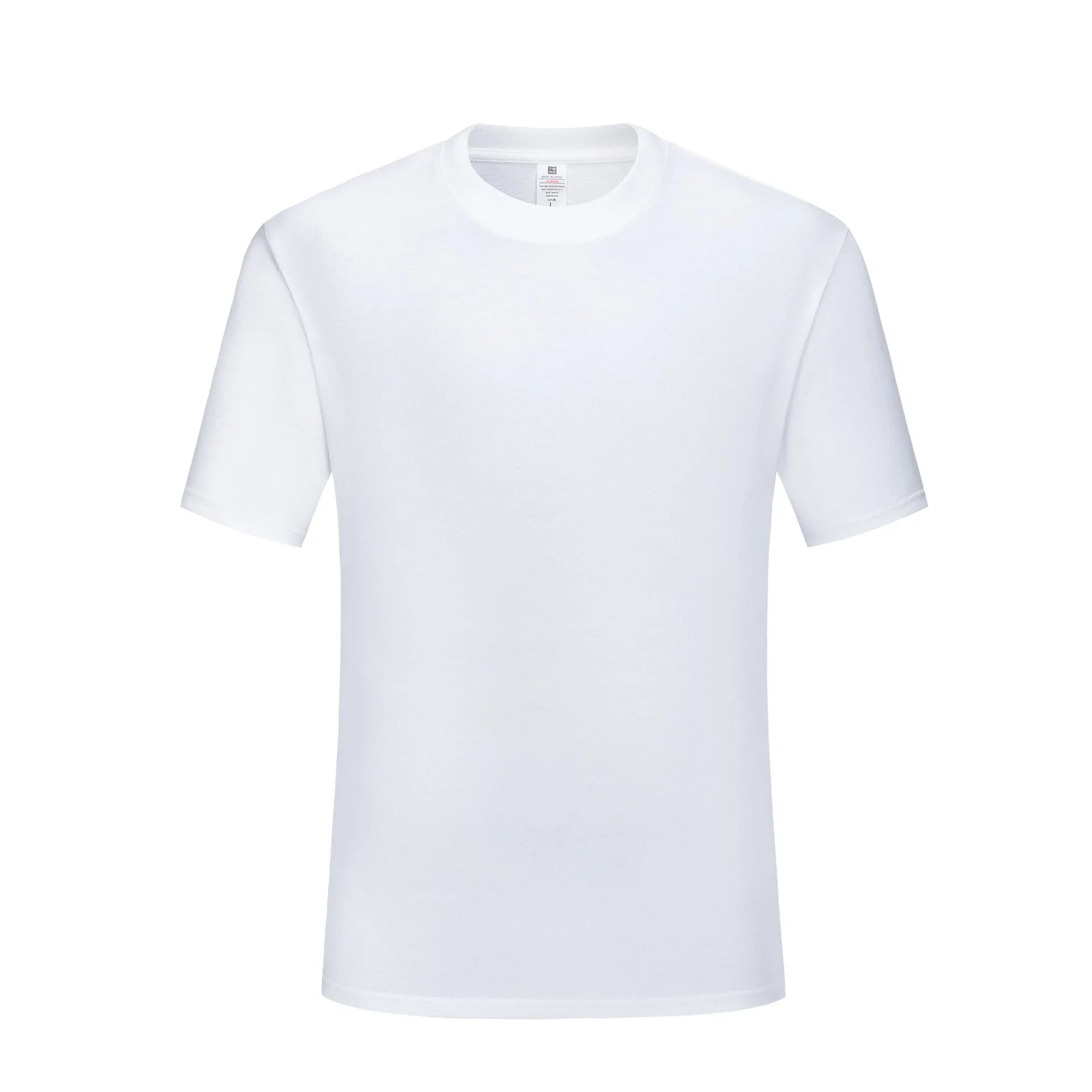 Men's round neck cotton t-shirt in loose fit, available in black or white solid colours