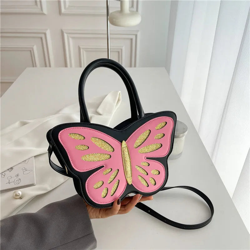 Square fashion crossbody bag in PU leather with contrast stitching, shown in one of four colours.