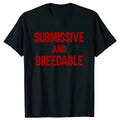 Cotton T-shirt with obedient and reproducible humour print in loose fit short sleeve design
