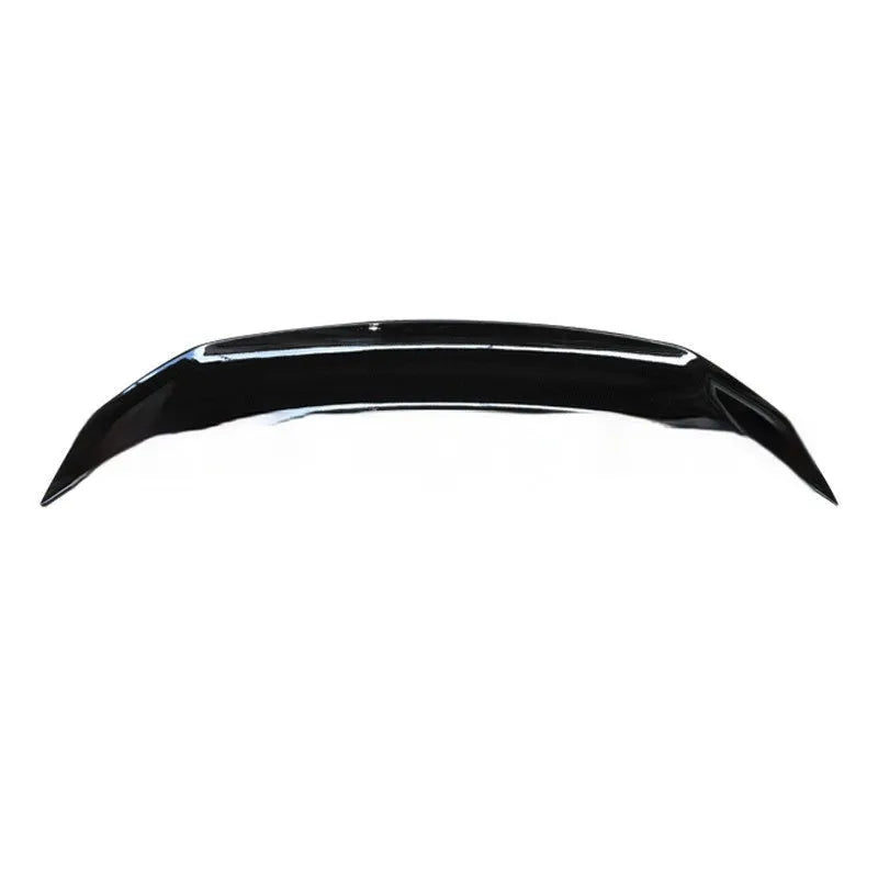 Universal punch-free fixed air design car spoiler tail wing in ABS plastic shown in various finish options.