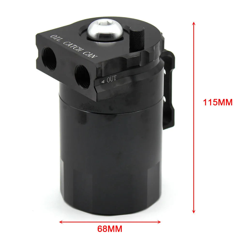 Aluminium alloy car engine oil breathable pot in red, blue, black, and silver colour options.