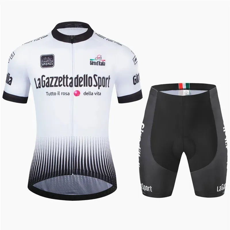 Short sleeve cycling jersey in breathable polyester fabric for summer road biking