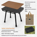 CLS aluminium folding camping stool shown in dual-use mode as a seat and small table with storage bag.