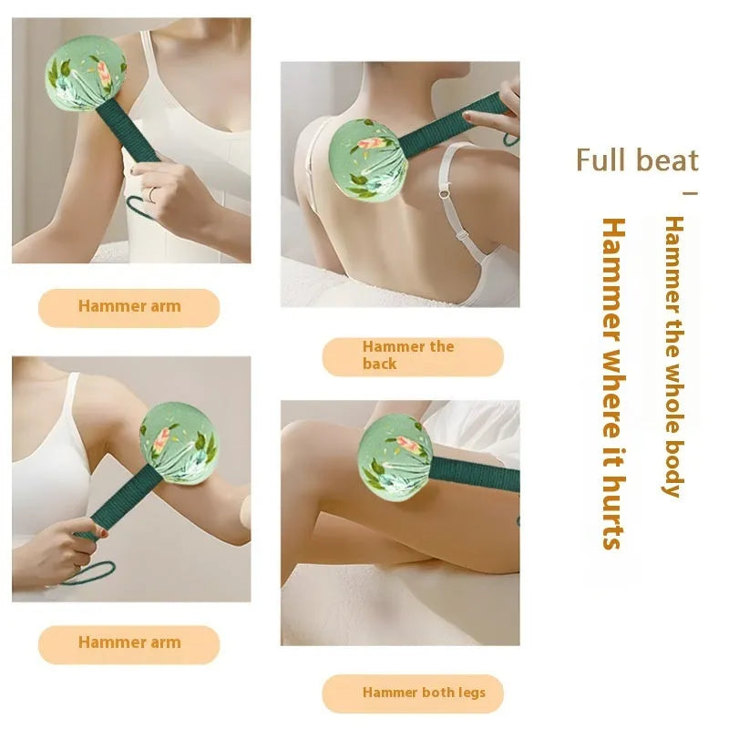 Argy wormwood hand-held massage hammer for neck and shoulder relief in five colour options.