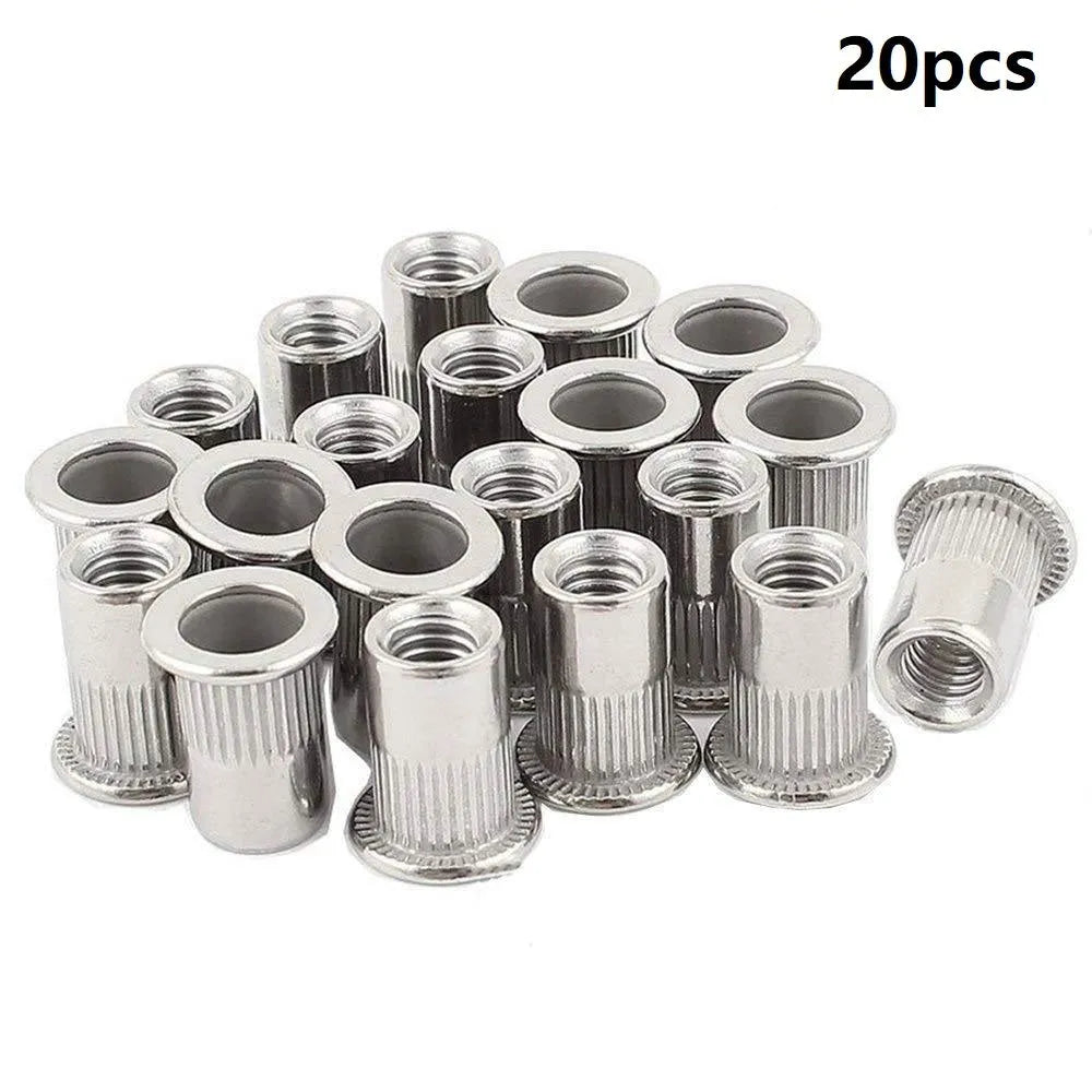 304 stainless steel flat head threaded rivet nut with 5/16-18 UNC thread