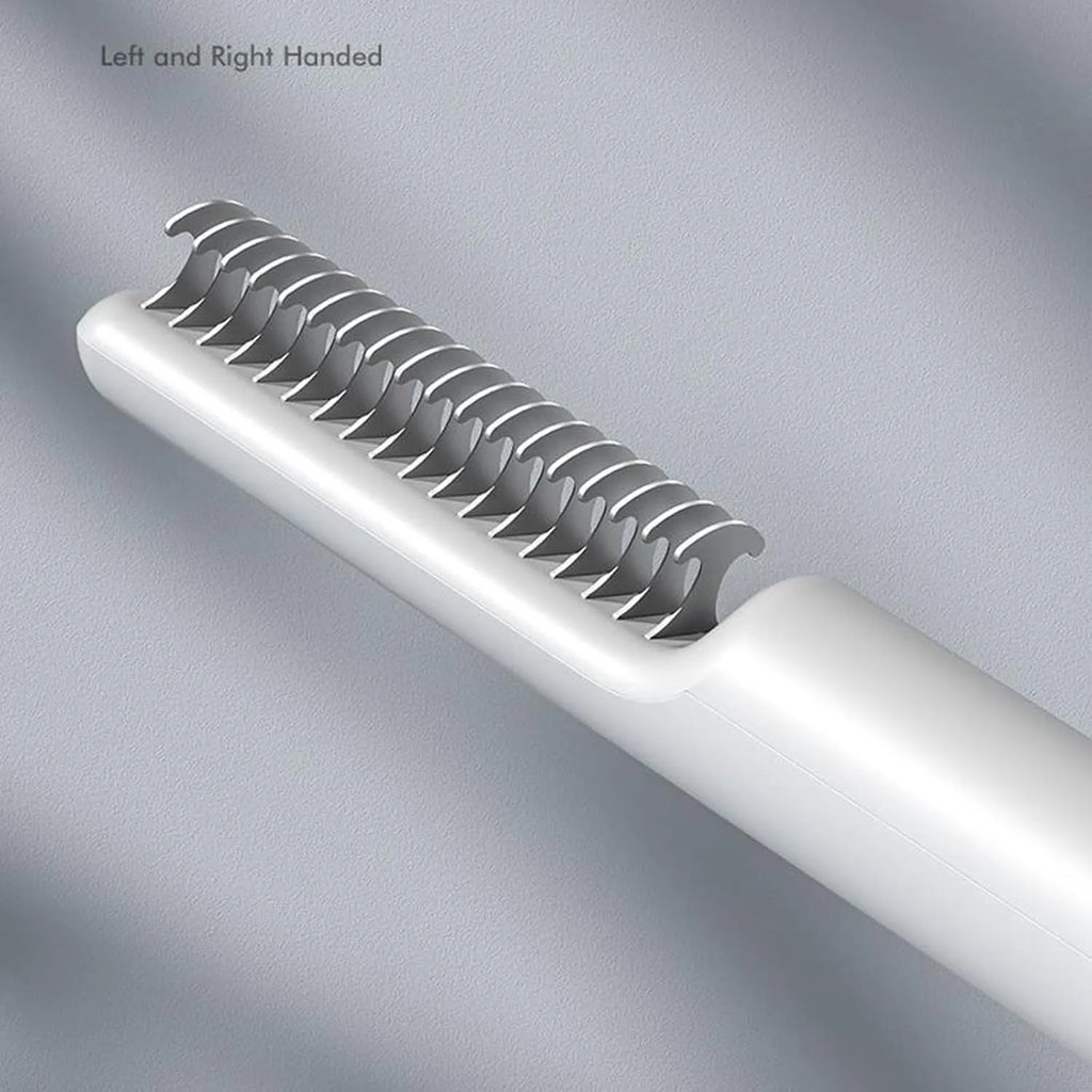 Stainless steel dematting comb for dogs with rake teeth to remove knots and mats