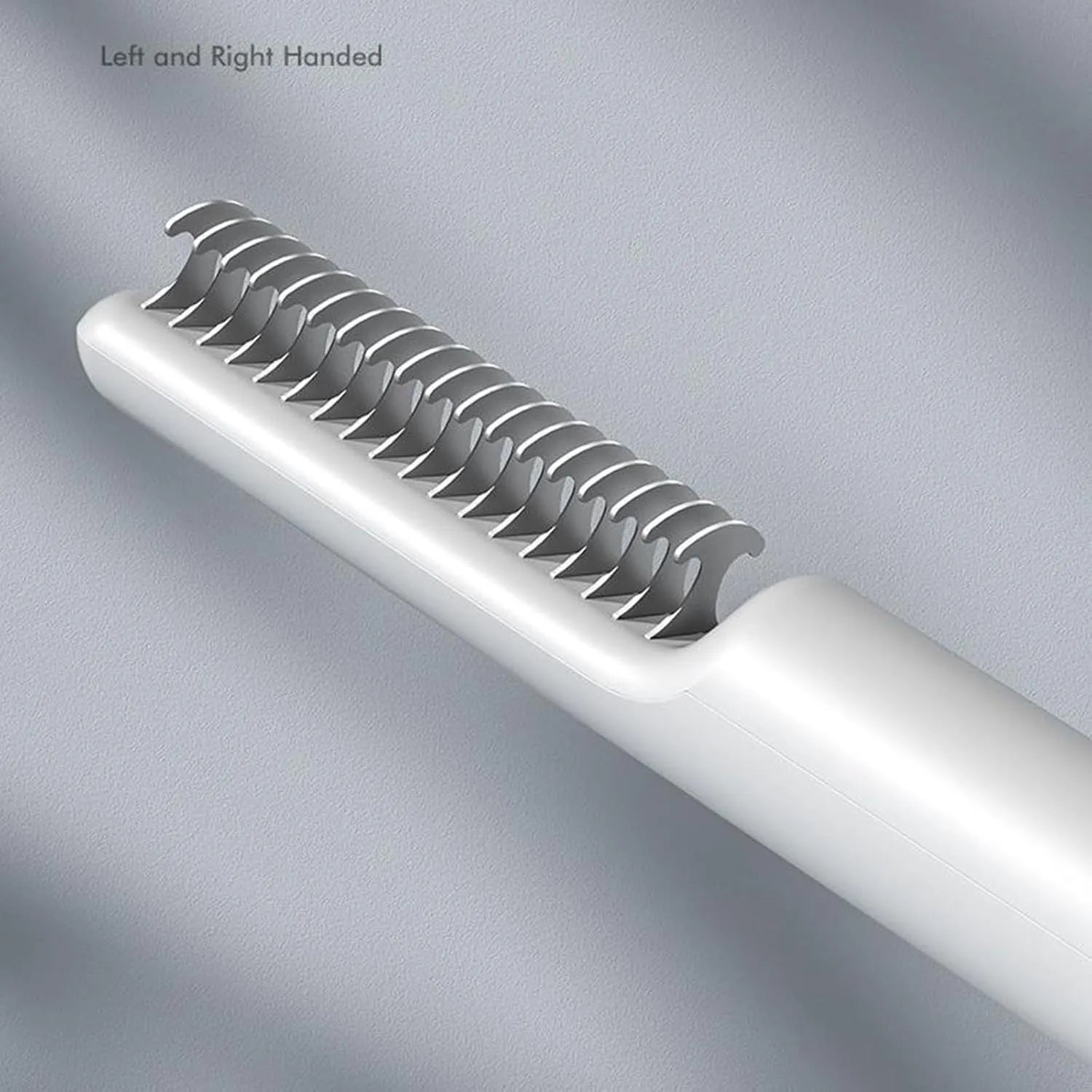 Stainless steel dematting comb for dogs with rake teeth to remove knots and mats
