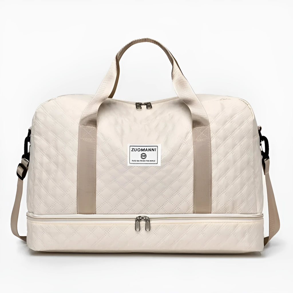 Large Oxford cloth leisure travel bag in a solid colour with a capacity of 36-55 litres.