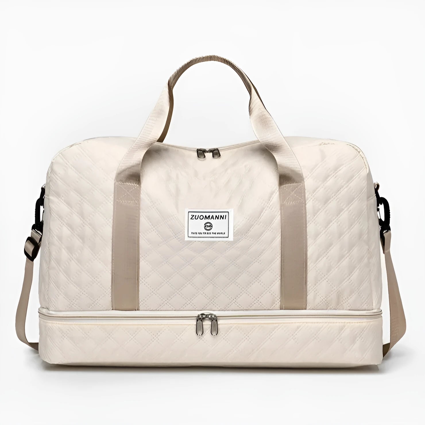 Large Oxford cloth leisure travel bag in a solid colour with a capacity of 36-55 litres.