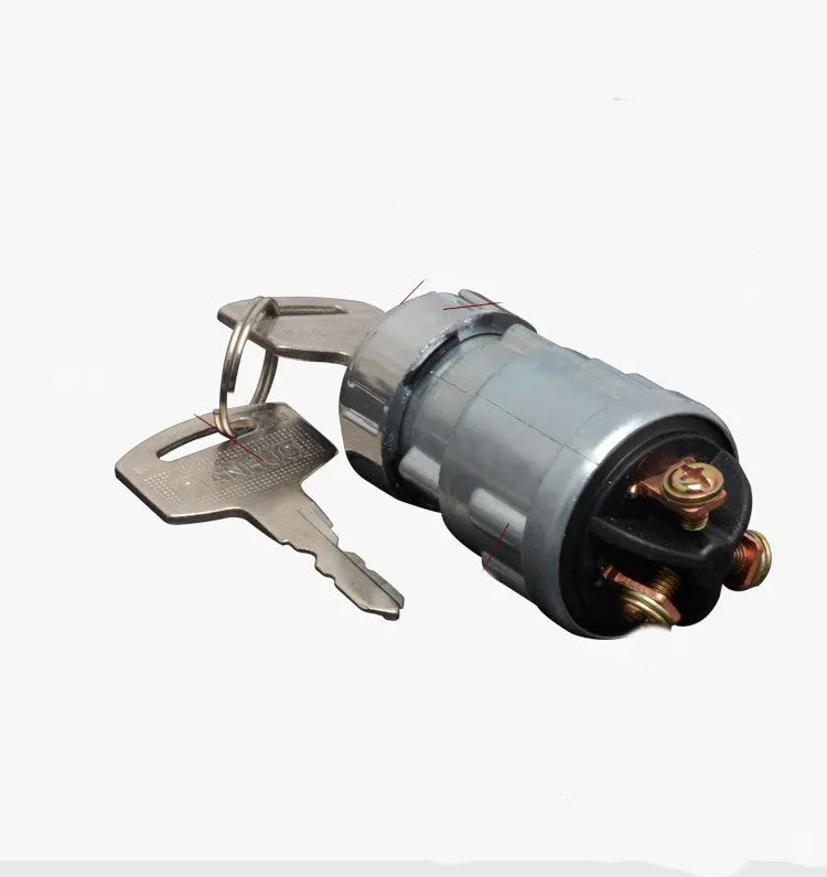 Pure copper vehicle ignition switch with key for trucks and forklifts