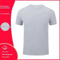 Men's straight cut round neck t-shirt in a washed cotton blend fabric, shown in a solid colour.
