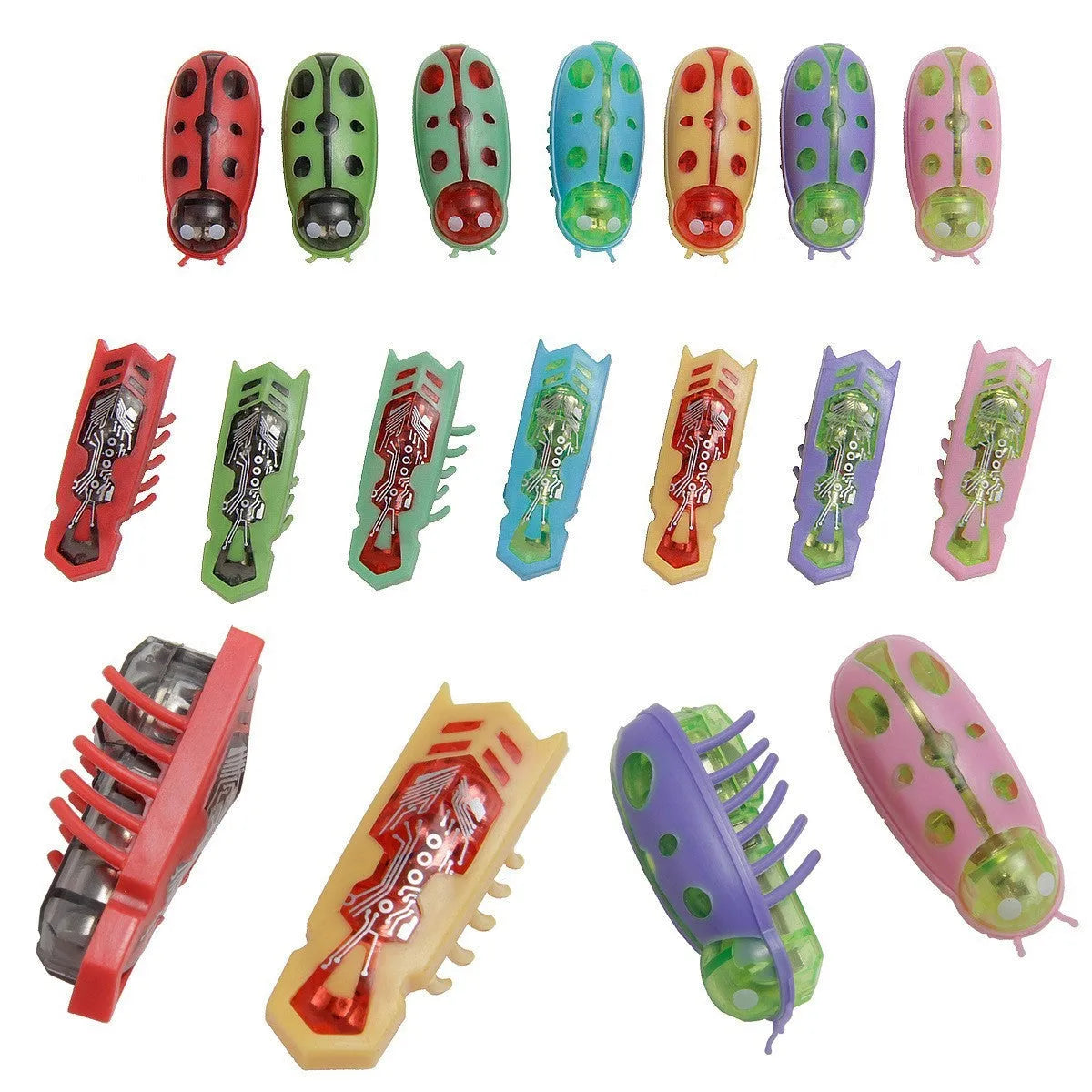 Electric jumping worm cat teaser toy in plastic with insect design for pet play