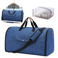 Folding duffel bag in Oxford cloth with expandable 36-55L capacity, shown in black colour.